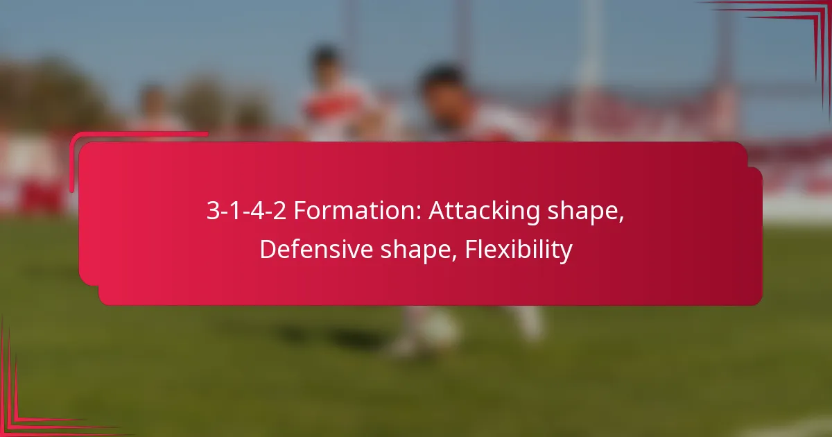 Read more about the article 3-1-4-2 Formation: Attacking shape, Defensive shape, Flexibility