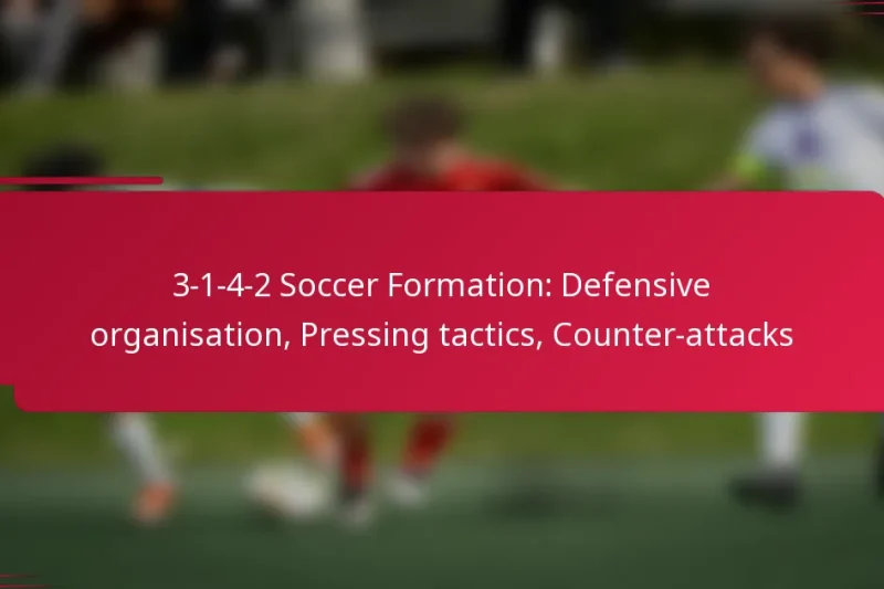 3-1-4-2 Soccer Formation: Defensive organisation, Pressing tactics, Counter-attacks
