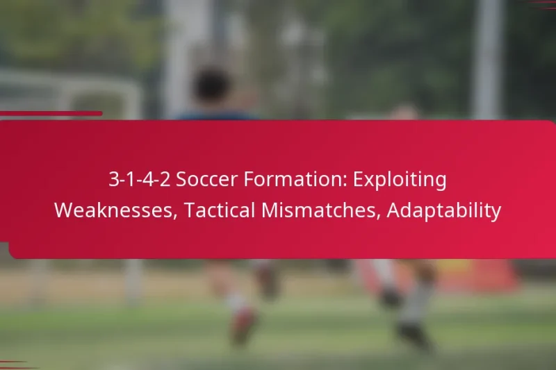 3-1-4-2 Soccer Formation: Exploiting Weaknesses, Tactical Mismatches, Adaptability