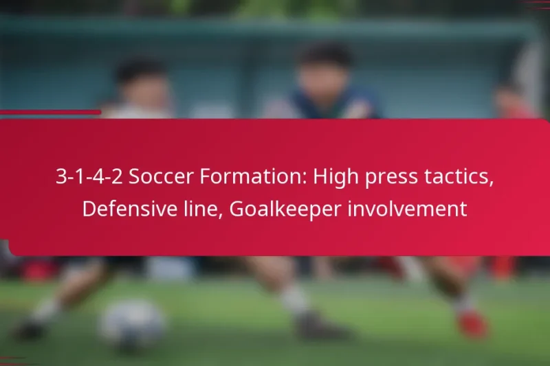 3-1-4-2 Soccer Formation: High press tactics, Defensive line, Goalkeeper involvement