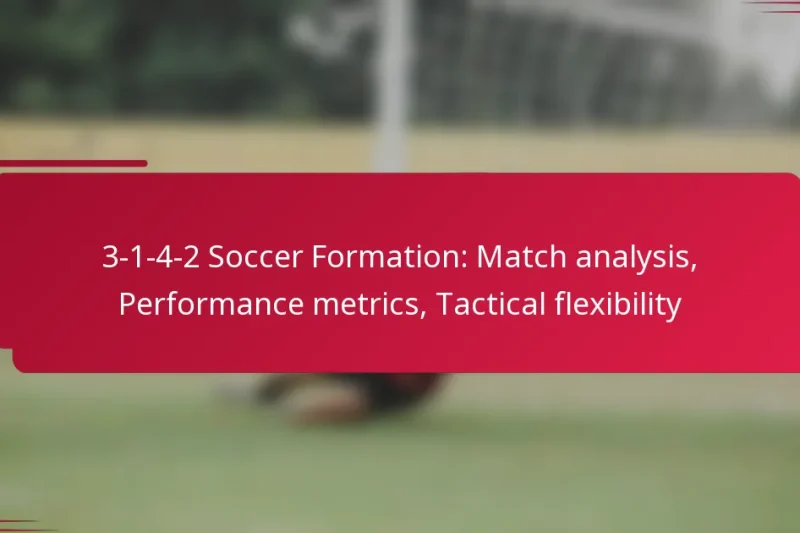 3-1-4-2 Soccer Formation: Match analysis, Performance metrics, Tactical flexibility