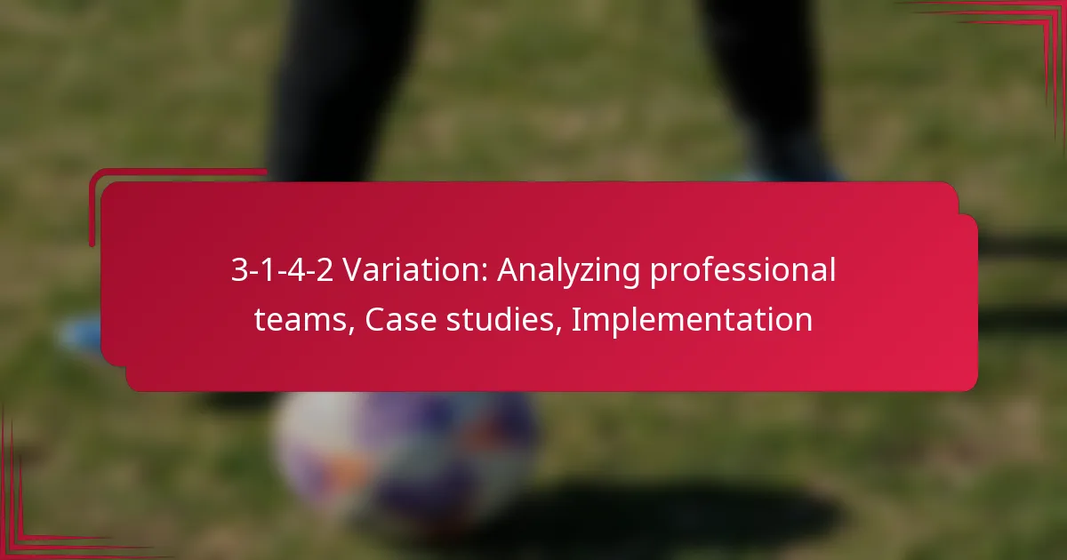 Read more about the article 3-1-4-2 Variation: Analyzing professional teams, Case studies, Implementation