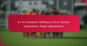 Read more about the article 3-1-4-2 Variation: Shifting to 3-4-3, Tactical implications, Player adjustments