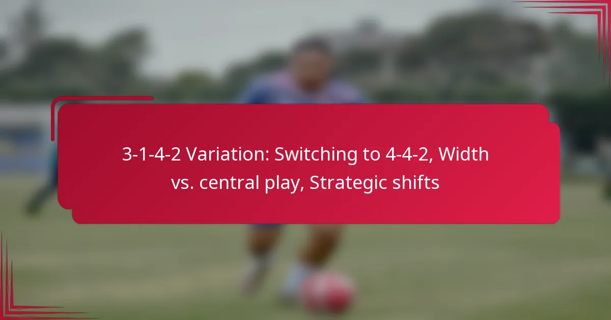 You are currently viewing 3-1-4-2 Variation: Switching to 4-4-2, Width vs. central play, Strategic shifts