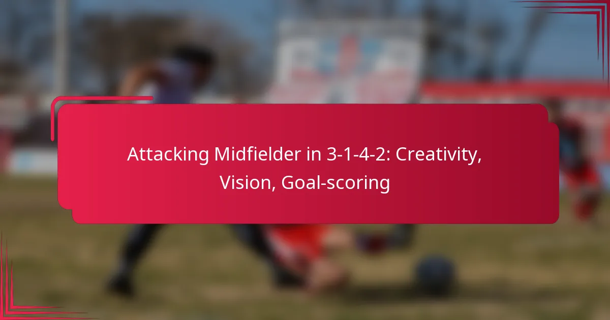 Attacking Midfielder in 3-1-4-2: Creativity, Vision, Goal-scoring
