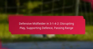Read more about the article Defensive Midfielder in 3-1-4-2: Disrupting Play, Supporting Defence, Passing Range