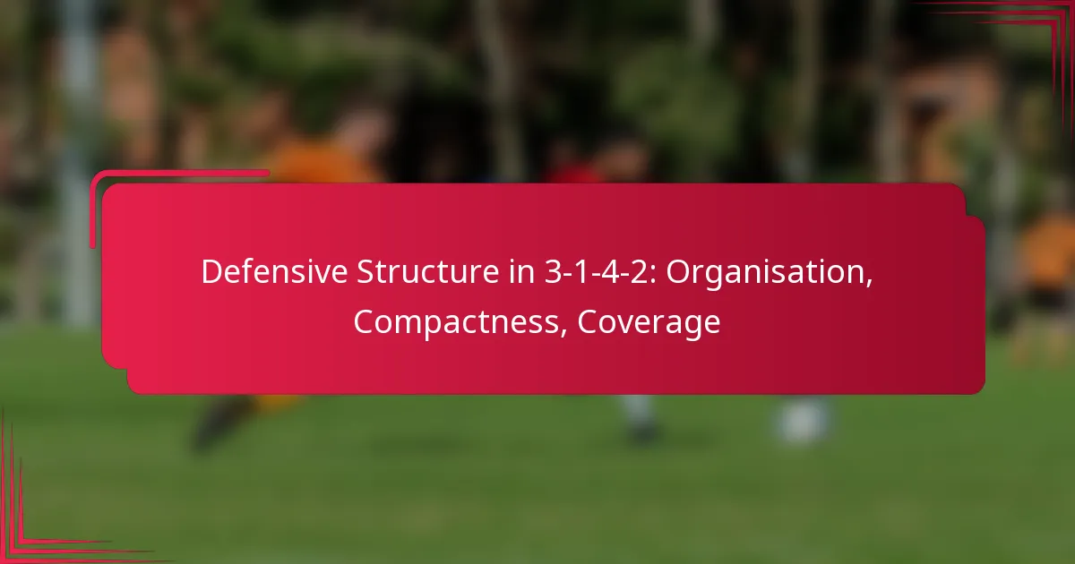 Defensive Structure in 3-1-4-2: Organisation, Compactness, Coverage