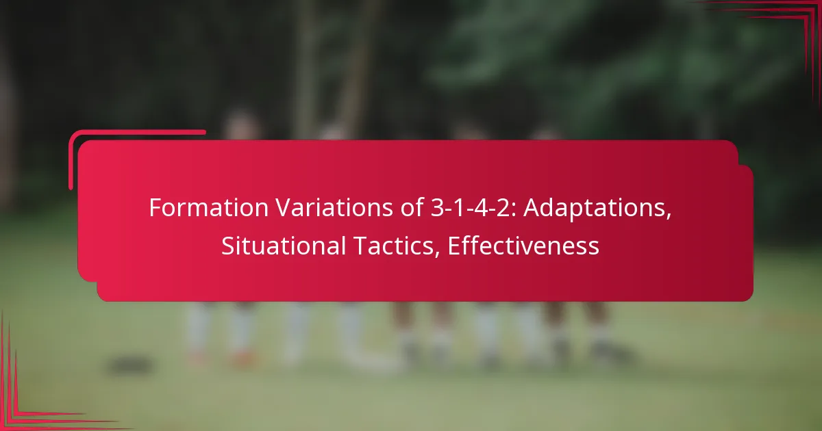 Read more about the article Formation Variations of 3-1-4-2: Adaptations, Situational Tactics, Effectiveness