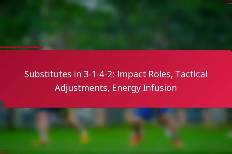 Substitutes in 3-1-4-2: Impact Roles, Tactical Adjustments, Energy Infusion