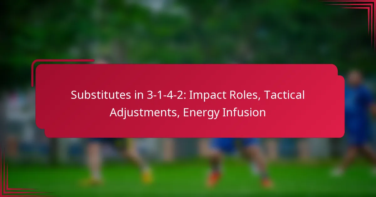 Read more about the article Substitutes in 3-1-4-2: Impact Roles, Tactical Adjustments, Energy Infusion