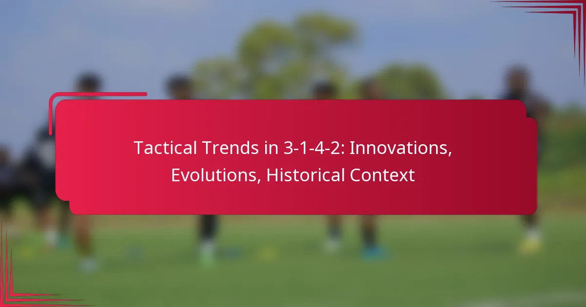 Tactical Trends in 3-1-4-2: Innovations, Evolutions, Historical Context
