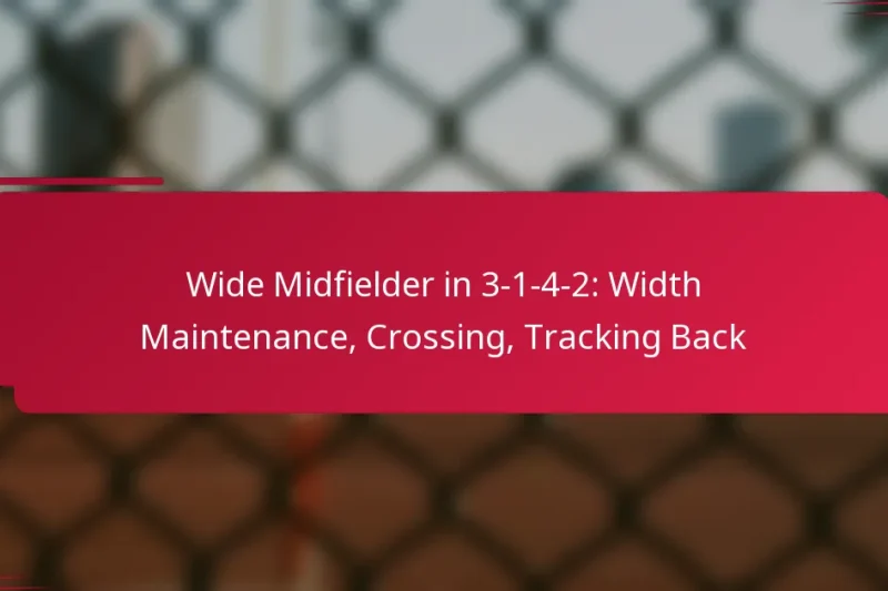 Wide Midfielder in 3-1-4-2: Width Maintenance, Crossing, Tracking Back