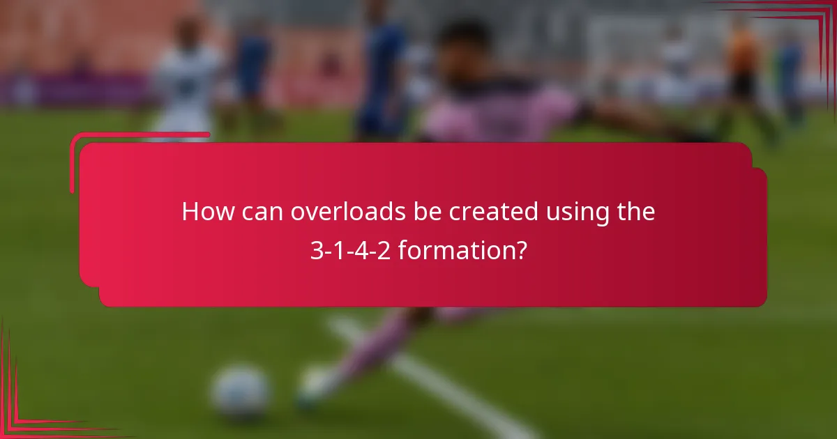 How can overloads be created using the 3-1-4-2 formation?