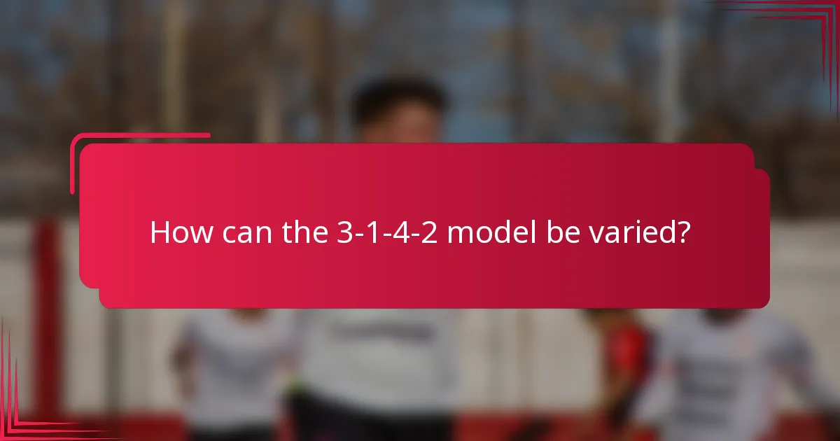 How can the 3-1-4-2 model be varied?
