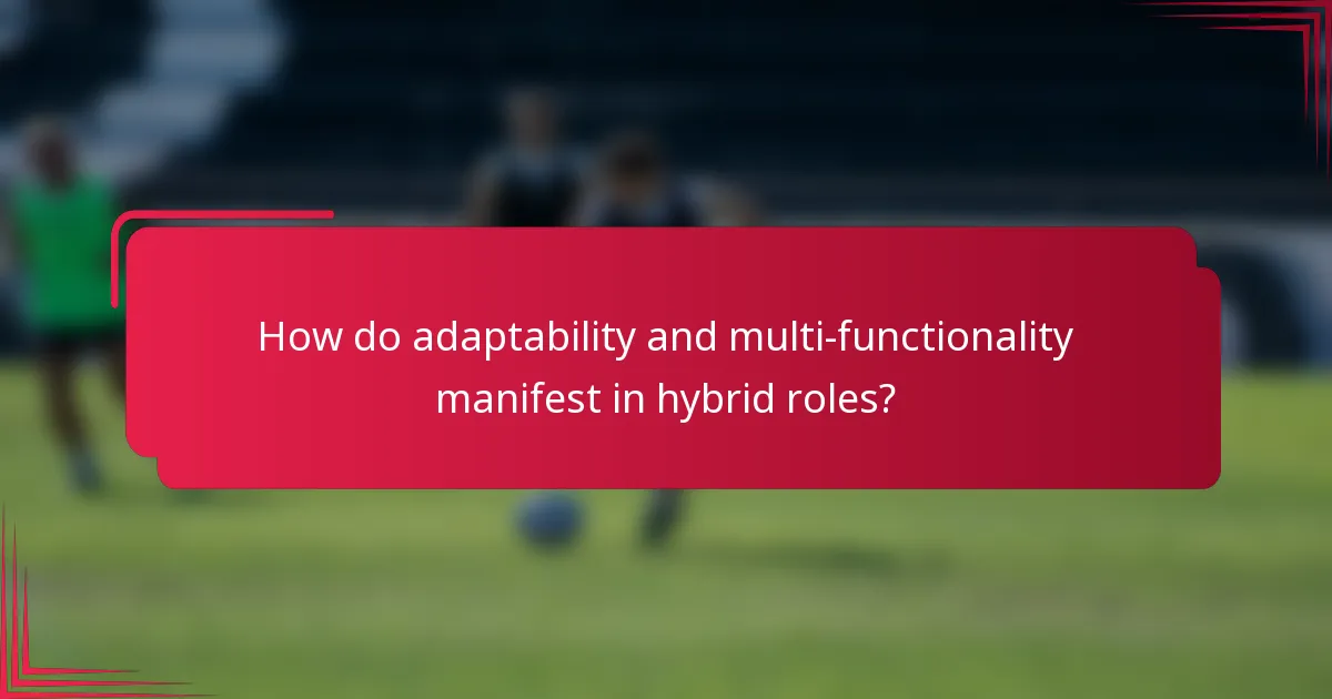 How do adaptability and multi-functionality manifest in hybrid roles?