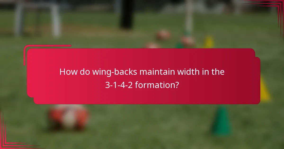 How do wing-backs maintain width in the 3-1-4-2 formation?