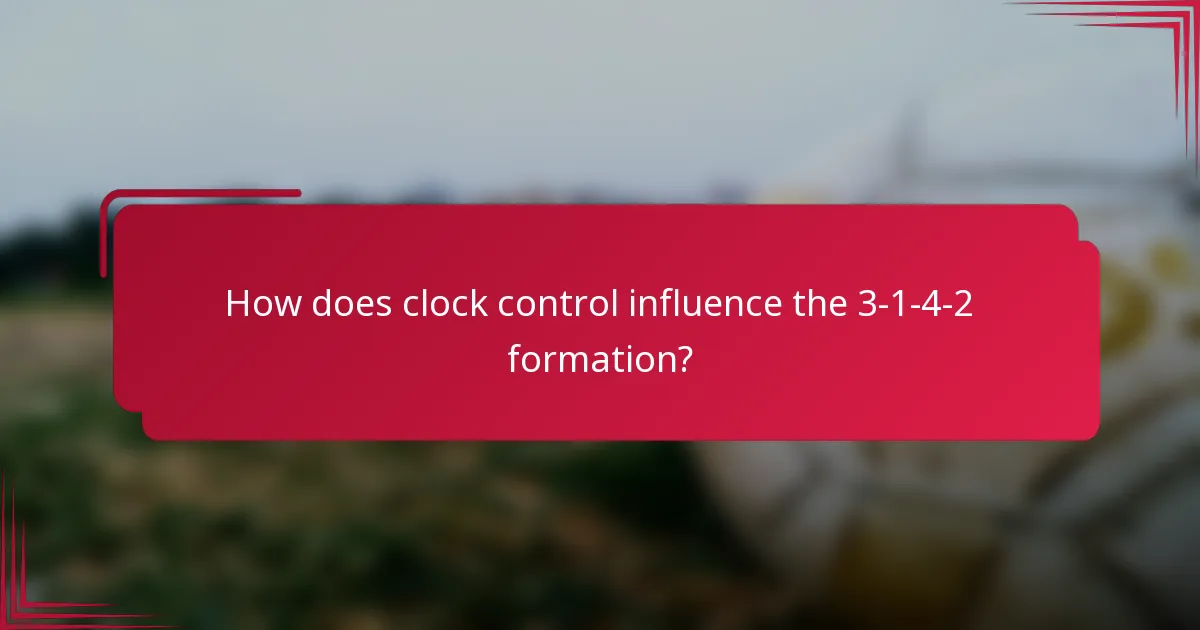 How does clock control influence the 3-1-4-2 formation?