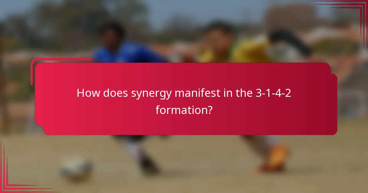 How does synergy manifest in the 3-1-4-2 formation?