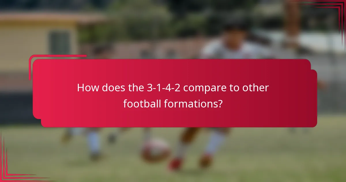 How does the 3-1-4-2 compare to other football formations?