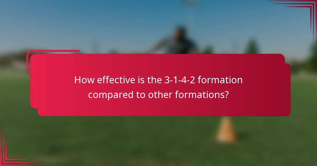 How effective is the 3-1-4-2 formation compared to other formations?