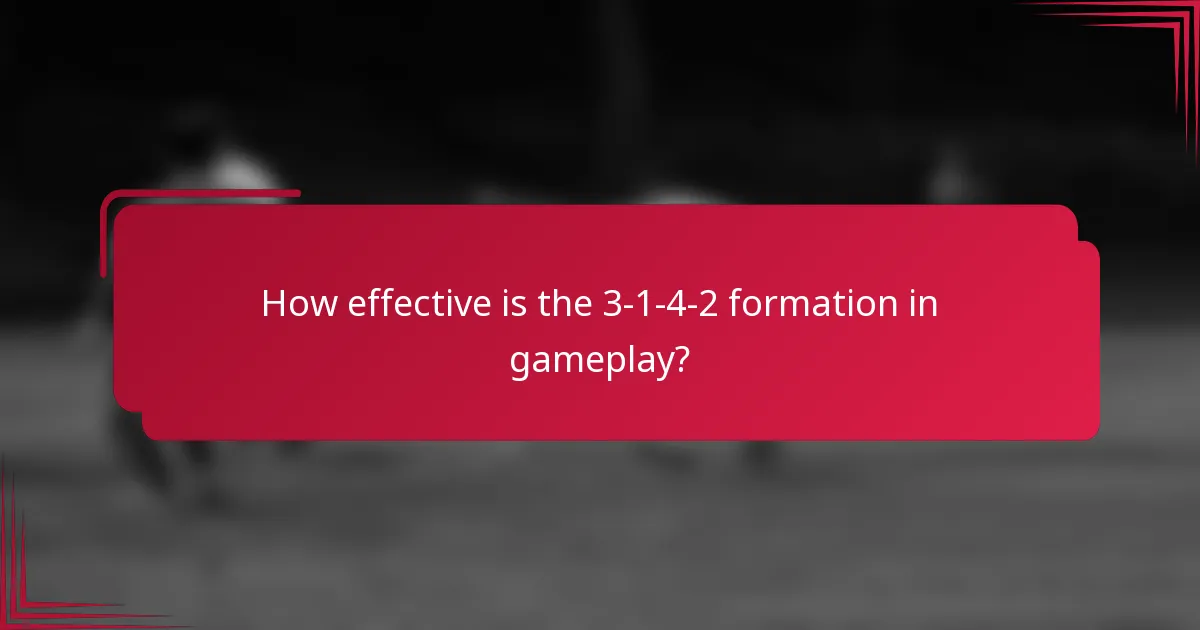 How effective is the 3-1-4-2 formation in gameplay?