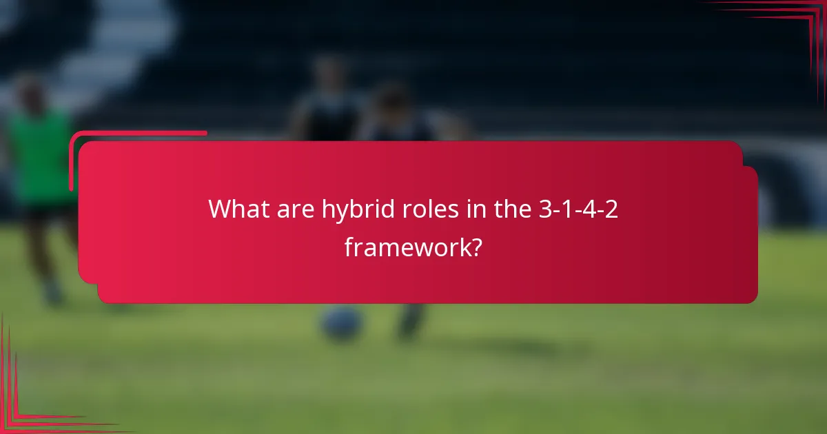 What are hybrid roles in the 3-1-4-2 framework?
