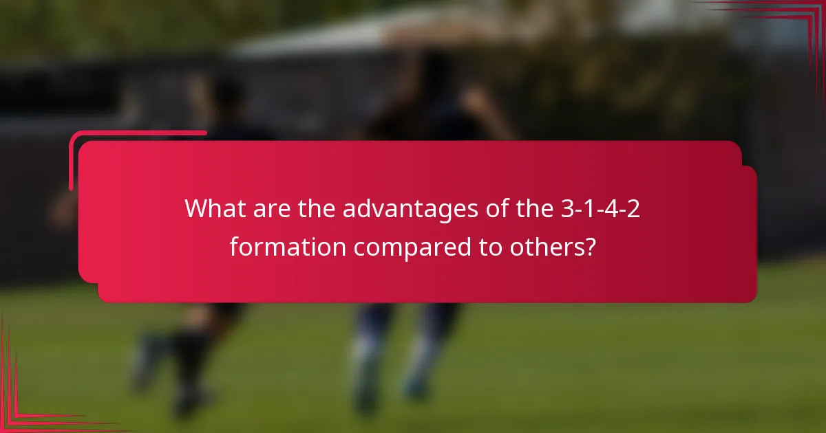 What are the advantages of the 3-1-4-2 formation compared to others?