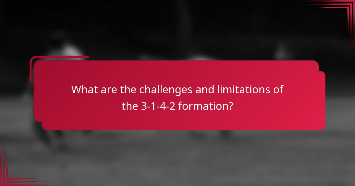 What are the challenges and limitations of the 3-1-4-2 formation?