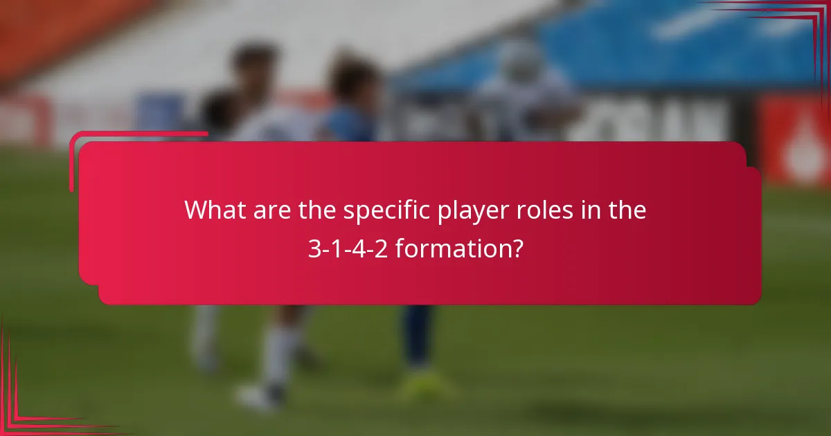 What are the specific player roles in the 3-1-4-2 formation?