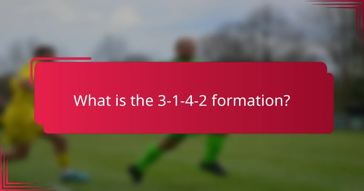 What is the 3-1-4-2 formation?