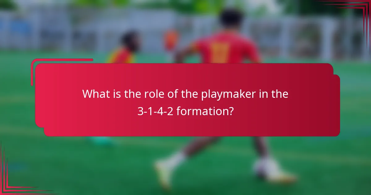 What is the role of the playmaker in the 3-1-4-2 formation?