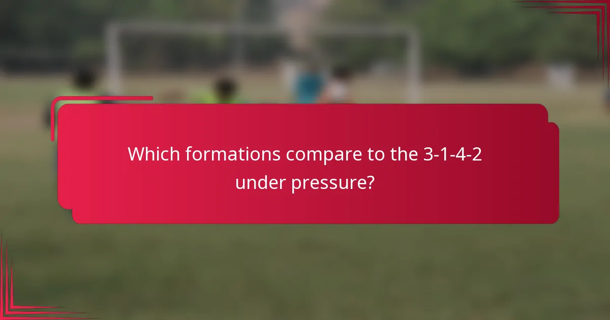 Which formations compare to the 3-1-4-2 under pressure?