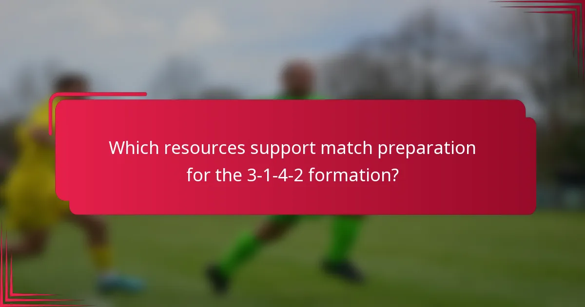 Which resources support match preparation for the 3-1-4-2 formation?