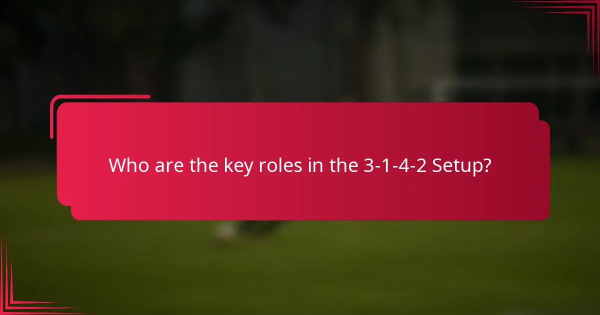 Who are the key roles in the 3-1-4-2 Setup?